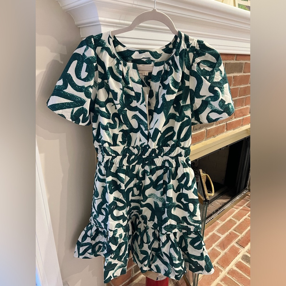 NWT Anthropologie Somerset Mini dress | Size Medium | Dark Green